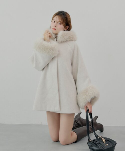 Shrimps エコーファーコート Shrimps エコーファーコート