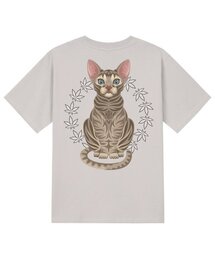 KAN6312（カン6312）の「KTC0007 スフィンクスキャット 半袖Tシャツ - ベージュ（Tシャツ/カットソー）」