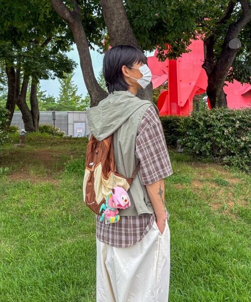 LEIRE（ルアール）の「リンクルシアサーカーチェック半袖シャツ[カーキ]（シャツ/ブラウス・メンズ・その他・MEDIUM/LARGE/X-LARGE）」の20枚目の写真