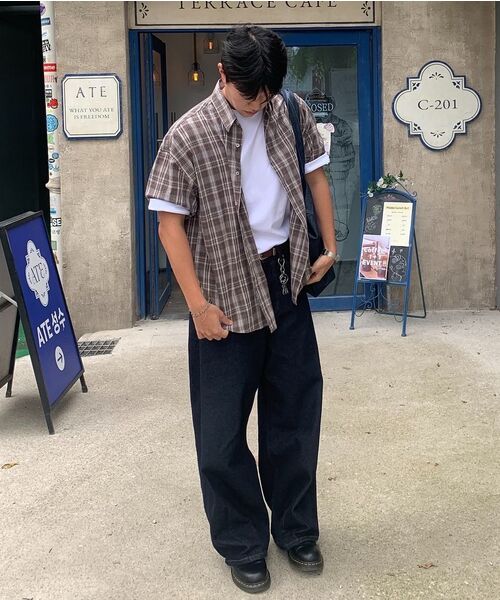LEIRE（ルアール）の「リンクルシアサーカーチェック半袖シャツ[カーキ]（シャツ/ブラウス・メンズ・その他・MEDIUM/LARGE/X-LARGE）」の11枚目の写真