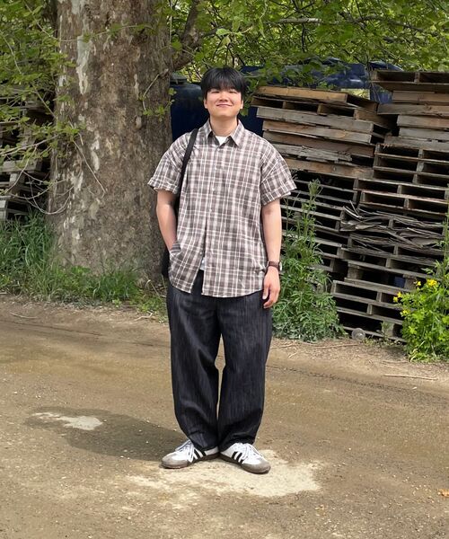 LEIRE（ルアール）の「リンクルシアサーカーチェック半袖シャツ[カーキ]（シャツ/ブラウス・メンズ・その他・MEDIUM/LARGE/X-LARGE）」の5枚目の写真