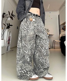 CHEER（チアー）の「レオパード柄バレルレッグルーズパンツ（その他パンツ）」