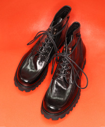 YASE（ヤセ）の「L08 コマンドソール ホースハイド モクトブーツ ブラック（ブーツ）」