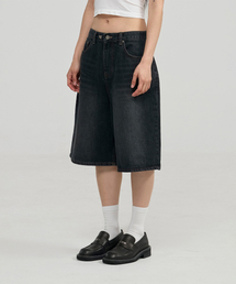 JUAN HOMME（ジュアンオム）の「ウォッシュドバミューダデニムパンツ（ダークブルー）（デニムパンツ）」