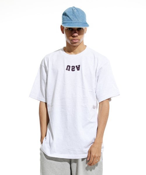 CREAM SODA LAB（クリームソーダラボ）の「リバースUSAスモールロゴ半袖Tシャツライトグレー（Tシャツ/カットソー・メンズ・その他・X-LARGE/XX-LARGE/MEDIUM/LARGE）」の3枚目の写真