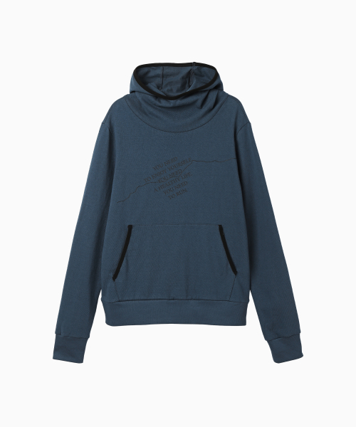 MENASOO(ミナス)の「MNS Track Binding High Neck Hoodie_Deep Blue(パーカー・レディース・ダークブルー・2/1)」の10枚目の写真