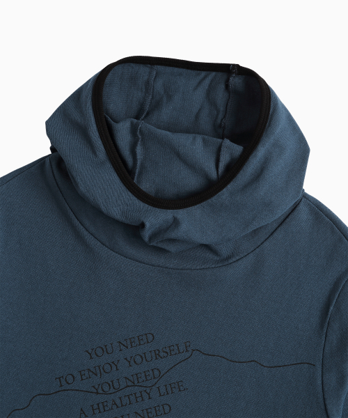 MENASOO(ミナス)の「MNS Track Binding High Neck Hoodie_Deep Blue(パーカー・レディース・ダークブルー・2/1)」の12枚目の写真
