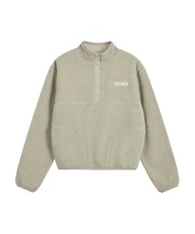 (W) HALF NECK FLEECE TOP