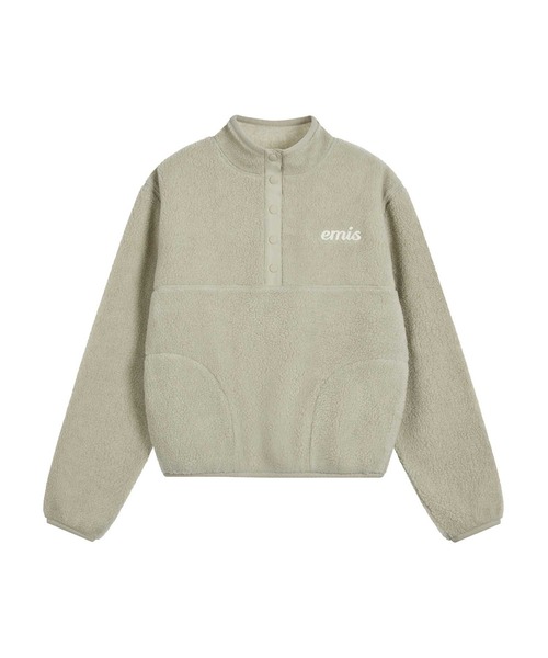 EMIS(イミス)の「(W) HALF NECK FLEECE TOP(スウェット・レディース・ブラウン/ベージュ/ピンク・FREE)」の2枚目の写真