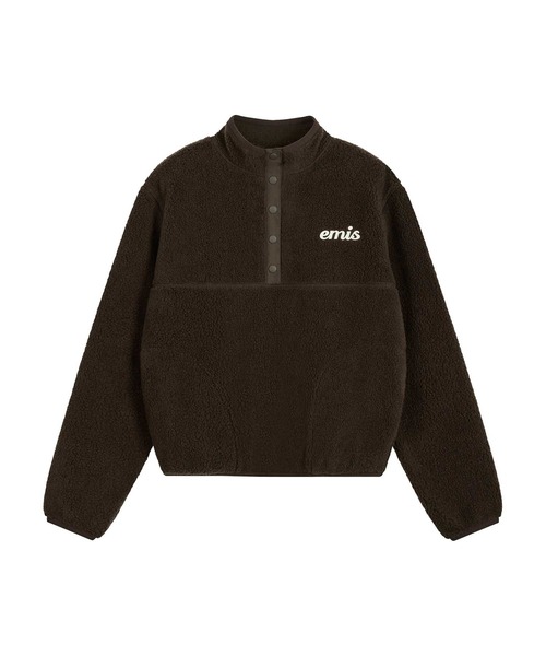 EMIS(イミス)の「(W) HALF NECK FLEECE TOP(スウェット・レディース・ブラウン/ベージュ/ピンク・FREE)」の1枚目の写真