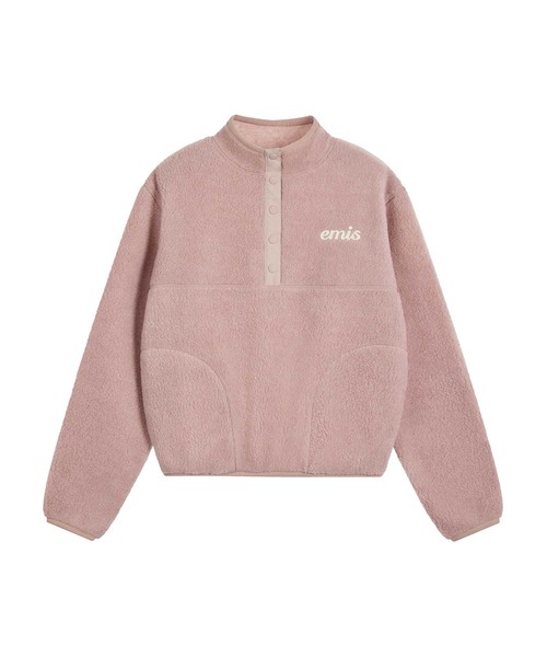 EMIS(イミス)の「(W) HALF NECK FLEECE TOP(スウェット・レディース・ブラウン/ベージュ/ピンク・FREE)」の3枚目の写真