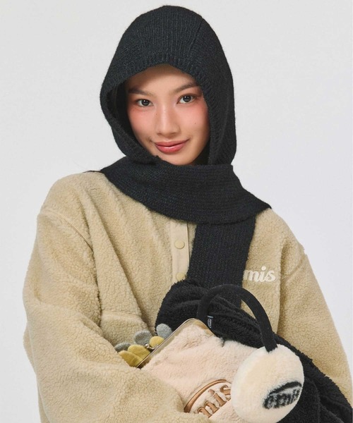 EMIS(イミス)の「(W) HALF NECK FLEECE TOP(スウェット・レディース・ブラウン/ベージュ/ピンク・FREE)」の4枚目の写真