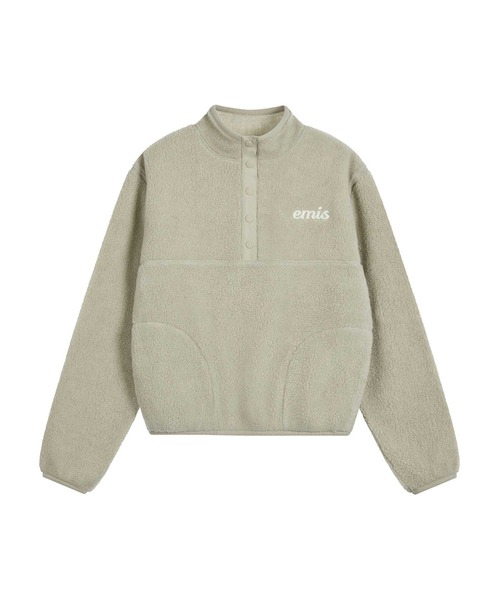 EMIS(イミス)の「(W) HALF NECK FLEECE TOP(スウェット・レディース・ブラウン/ベージュ/ピンク・FREE)」の6枚目の写真