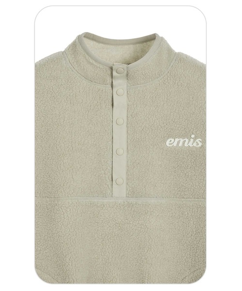 EMIS(イミス)の「(W) HALF NECK FLEECE TOP(スウェット・レディース・ブラウン/ベージュ/ピンク・FREE)」の8枚目の写真