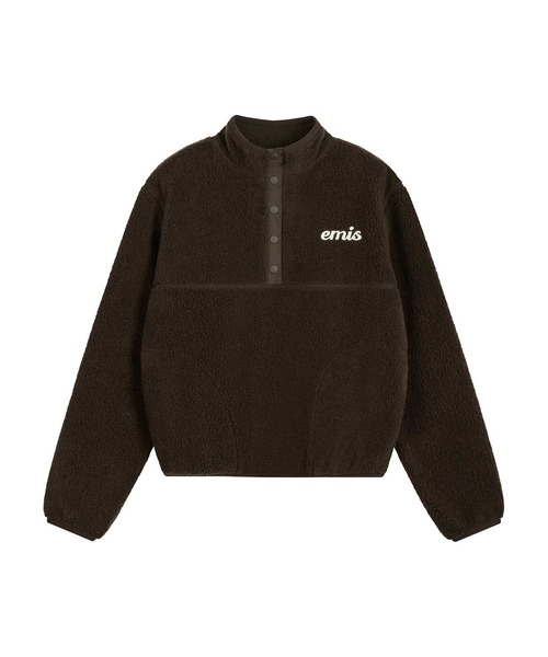 EMIS(イミス)の「(W) HALF NECK FLEECE TOP(スウェット・レディース・ブラウン/ベージュ/ピンク・FREE)」の16枚目の写真