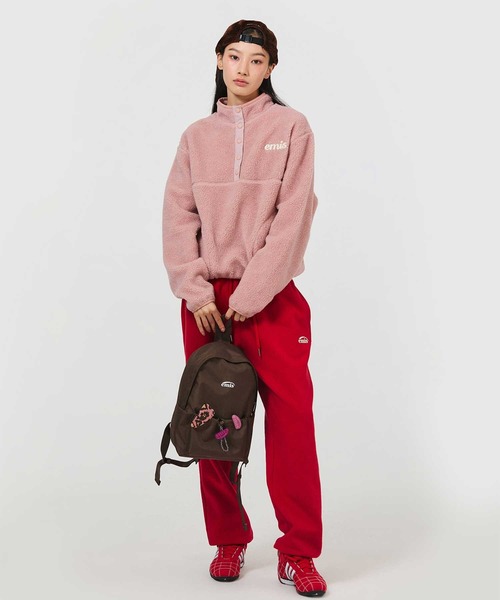 EMIS(イミス)の「(W) HALF NECK FLEECE TOP(スウェット・レディース・ブラウン/ベージュ/ピンク・FREE)」の22枚目の写真