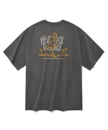 エンボード 半袖Tシャツ グレー