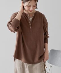 ソフトタッチヘンリーネックプルオーバー
