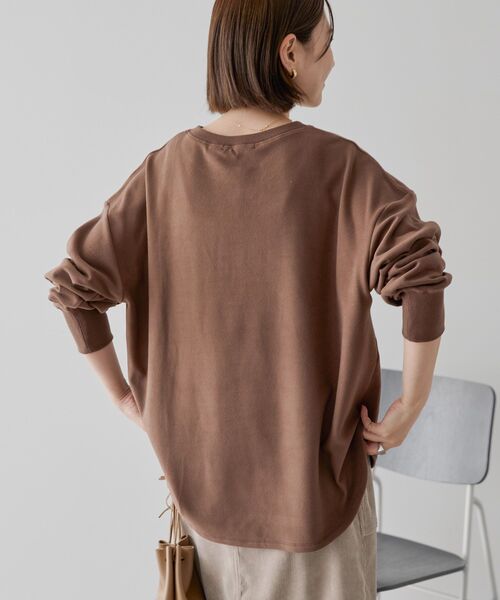 AMERICAN HOLIC(アメリカンホリック)の「ソフトタッチヘンリーネックプルオーバー(Tシャツ/カットソー・レディース・チャコールグレー/グレー/ブラウン・L/M)」の15枚目の写真