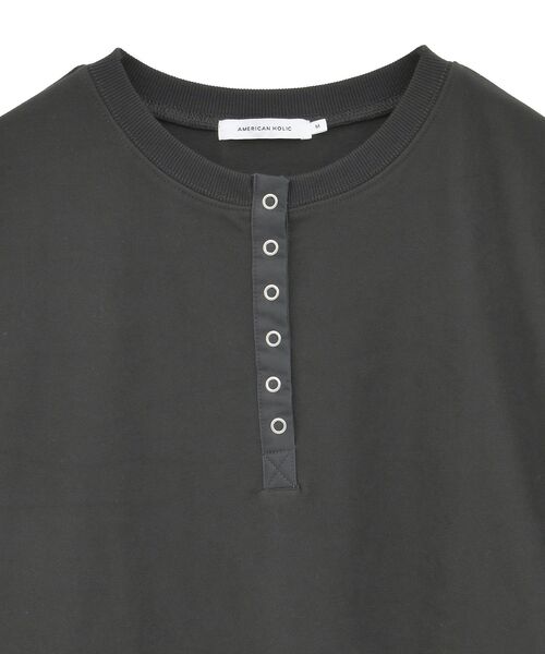 AMERICAN HOLIC(アメリカンホリック)の「ソフトタッチヘンリーネックプルオーバー(Tシャツ/カットソー・レディース・チャコールグレー/グレー/ブラウン・L/M)」の20枚目の写真