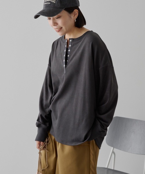 チャーリーページ ソフトタッチヘンリーネックプルオーバー（Tシャツ/カットソー