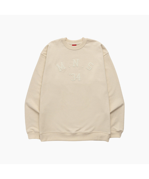 MENASOO(ミナス)の「UNISEX MNS34 APPLIQUE SWEATSHIRT_IVORY(スウェット・レディース・アイボリー・F)」の1枚目の写真