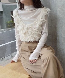 CORNERS（コーナーズ）の「ブークレーフリンジビスチェ（ベスト）」