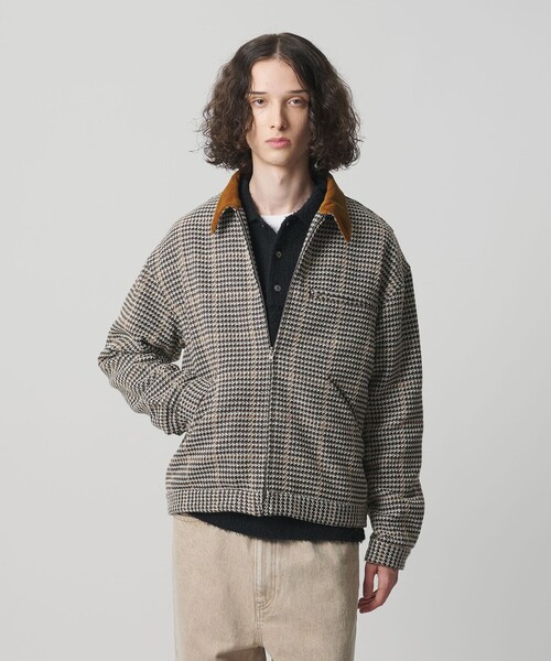 Monkey time　チェック　デザイン　ジャケット　ジップアップ　L チェック ジップ ワーク ジャケット（ブルゾン）｜MONKEY TIME