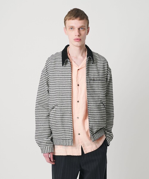 MONKEY TIME(モンキータイム)の「チェック ジップ ワーク ジャケット(ブルゾン・メンズ・ダークブラウン/ブラック・S/M/L/XL)」の2枚目の写真