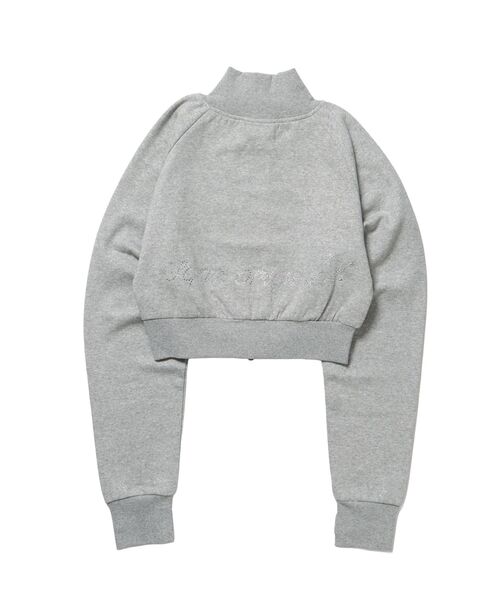 SEQUENZ（シークエンズ）の「※WEB限定 / セットアップ対応 / レディースグリッタージップスウェット / sqnz glitter zip top（スウェット・レディース・モカ/スカイブルー/ライトピンク/ブラック/グレー・MEDIUM/SMALL）」の6枚目の写真