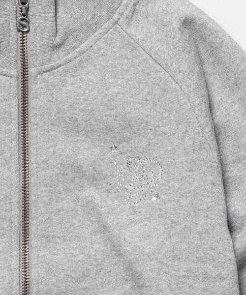 SEQUENZ（シークエンズ）の「※WEB限定 / セットアップ対応 / レディースグリッタージップスウェット / sqnz glitter zip top（スウェット・レディース・モカ/スカイブルー/ライトピンク/ブラック/グレー・MEDIUM/SMALL）」の8枚目の写真