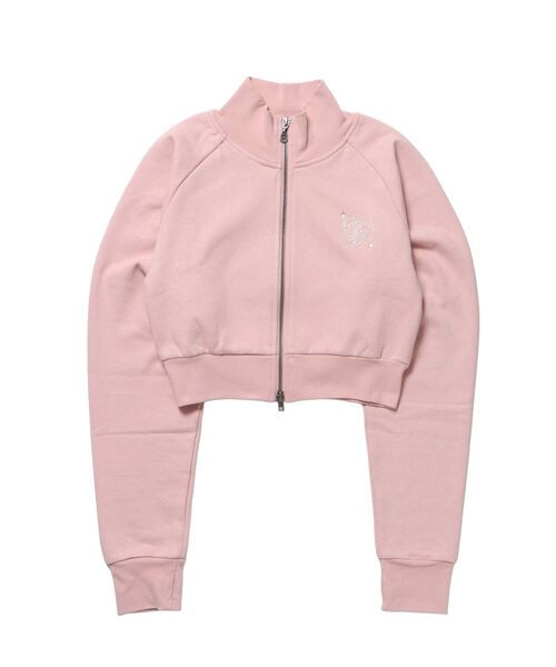 SEQUENZ（シークエンズ）の「※WEB限定 / セットアップ対応 / レディースグリッタージップスウェット / sqnz glitter zip top（スウェット・レディース・モカ/スカイブルー/ライトピンク/ブラック/グレー・MEDIUM/SMALL）」の11枚目の写真