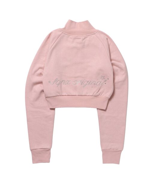 SEQUENZ（シークエンズ）の「※WEB限定 / セットアップ対応 / レディースグリッタージップスウェット / sqnz glitter zip top（スウェット・レディース・モカ/スカイブルー/ライトピンク/ブラック/グレー・MEDIUM/SMALL）」の12枚目の写真