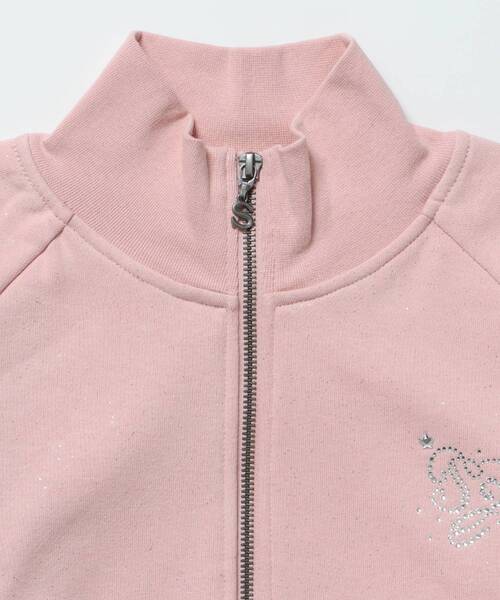SEQUENZ（シークエンズ）の「※WEB限定 / セットアップ対応 / レディースグリッタージップスウェット / sqnz glitter zip top（スウェット・レディース・モカ/スカイブルー/ライトピンク/ブラック/グレー・MEDIUM/SMALL）」の13枚目の写真