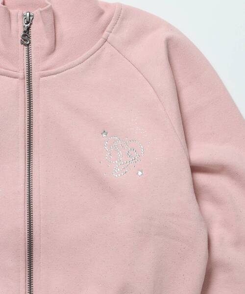 SEQUENZ（シークエンズ）の「※WEB限定 / セットアップ対応 / レディースグリッタージップスウェット / sqnz glitter zip top（スウェット・レディース・モカ/スカイブルー/ライトピンク/ブラック/グレー・MEDIUM/SMALL）」の14枚目の写真