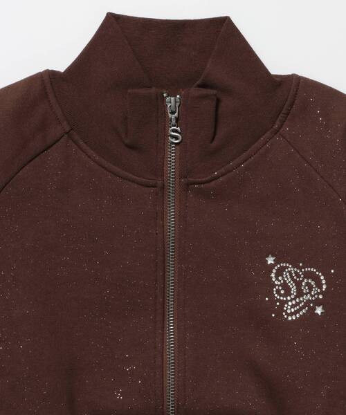 SEQUENZ（シークエンズ）の「※WEB限定 / セットアップ対応 / レディースグリッタージップスウェット / sqnz glitter zip top（スウェット・レディース・モカ/スカイブルー/ライトピンク/ブラック/グレー・MEDIUM/SMALL）」の19枚目の写真