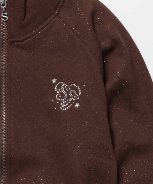 SEQUENZ（シークエンズ）の「※WEB限定 / セットアップ対応 / レディースグリッタージップスウェット / sqnz glitter zip top（スウェット・レディース・モカ/スカイブルー/ライトピンク/ブラック/グレー・MEDIUM/SMALL）」の20枚目の写真