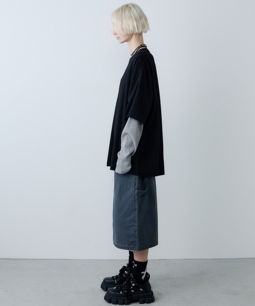AFF AIVER(エイエフエフアイバー)の「AFF AIVER ワッフルレイヤードL/S TEE(Tシャツ/カットソー・メンズ・チャコールグレー/ブラック・SMALL/MEDIUM/LARGE)」の17枚目の写真