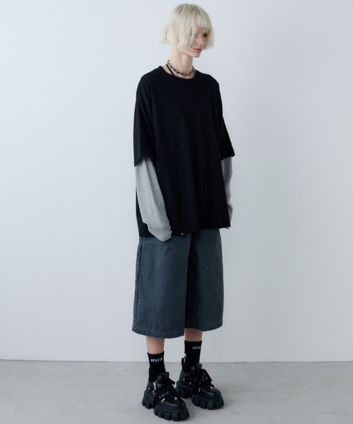 AFF AIVER(エイエフエフアイバー)の「AFF AIVER ワッフルレイヤードL/S TEE(Tシャツ/カットソー・メンズ・チャコールグレー/ブラック・SMALL/MEDIUM/LARGE)」の20枚目の写真