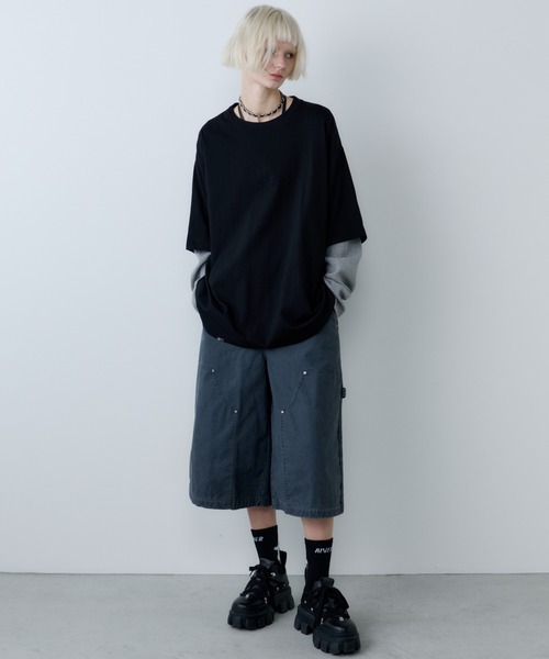 AFF AIVER(エイエフエフアイバー)の「AFF AIVER ワッフルレイヤードL/S TEE(Tシャツ/カットソー・メンズ・チャコールグレー/ブラック・SMALL/MEDIUM/LARGE)」の15枚目の写真