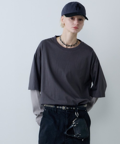 AFF AIVER(エイエフエフアイバー)の「AFF AIVER ワッフルレイヤードL/S TEE(Tシャツ/カットソー・メンズ・チャコールグレー/ブラック・SMALL/MEDIUM/LARGE)」の22枚目の写真