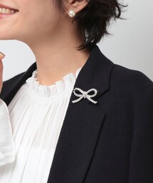 NOLLEY’S | 【NOLLEYS goods】リボンパールブローチ(ブローチ/コサージュ)