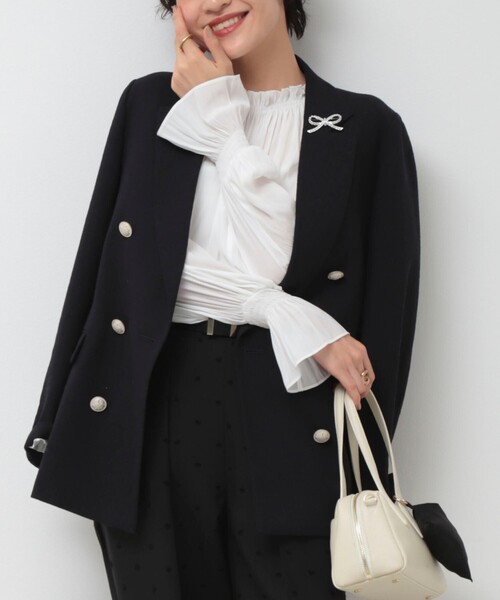 NOLLEY’S（ノーリーズ）の「【NOLLEYS goods】リボンパールブローチ（ブローチ/コサージュ・レディース・シルバー・FREE）」の8枚目の写真