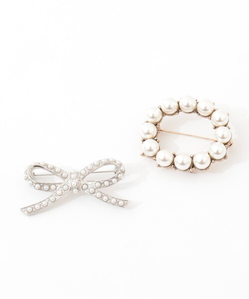 NOLLEY’S（ノーリーズ）の「【NOLLEYS goods】リボンパールブローチ（ブローチ/コサージュ・レディース・シルバー・FREE）」の18枚目の写真