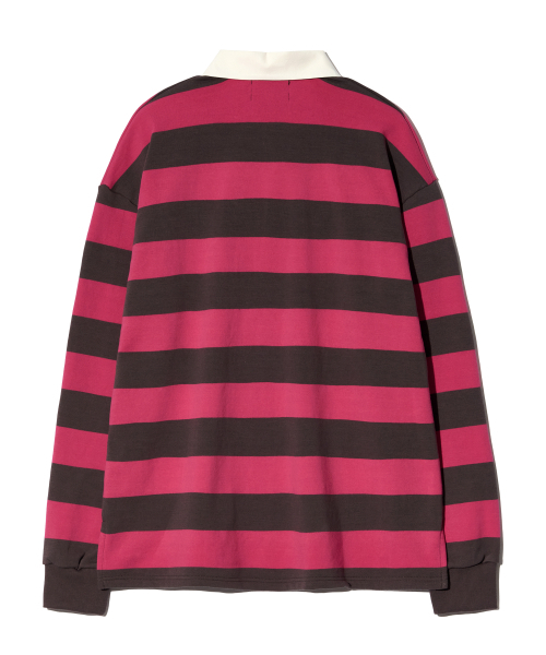 PIECEMAKER(ピースメーカー)の「LACE UP STRIPE RUGBY TEE (PINK)(ポロシャツ・レディース・その他・LARGE/MEDIUM)」の7枚目の写真