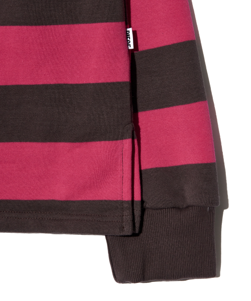 PIECEMAKER(ピースメーカー)の「LACE UP STRIPE RUGBY TEE (PINK)(ポロシャツ・レディース・その他・LARGE/MEDIUM)」の3枚目の写真