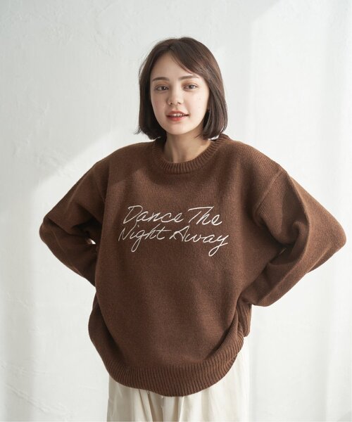 notch.(ノッチ)の「ロゴ刺繍ニット(ニット/セーター・レディース・グレー/ブラウン・M)」の15枚目の写真