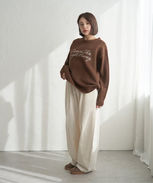 notch.(ノッチ)の「ロゴ刺繍ニット(ニット/セーター・レディース・グレー/ブラウン・M)」の18枚目の写真