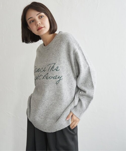 notch.(ノッチ)の「ロゴ刺繍ニット(ニット/セーター・レディース・グレー/ブラウン・M)」の20枚目の写真