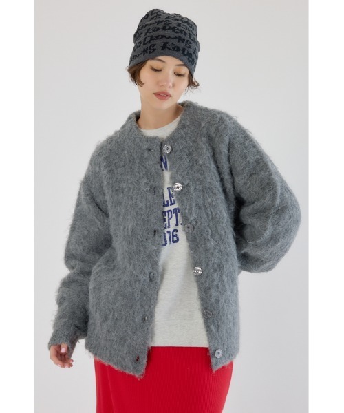 RODEO CROWNS WIDE BOWL(ロデオクラウンズワイドボウル)の「2WAY Fluffyシャギーニットカーディガン(カーディガン/ボレロ・レディース・ライトグリーン/グレー/ライトベージュ・FREE)」の16枚目の写真